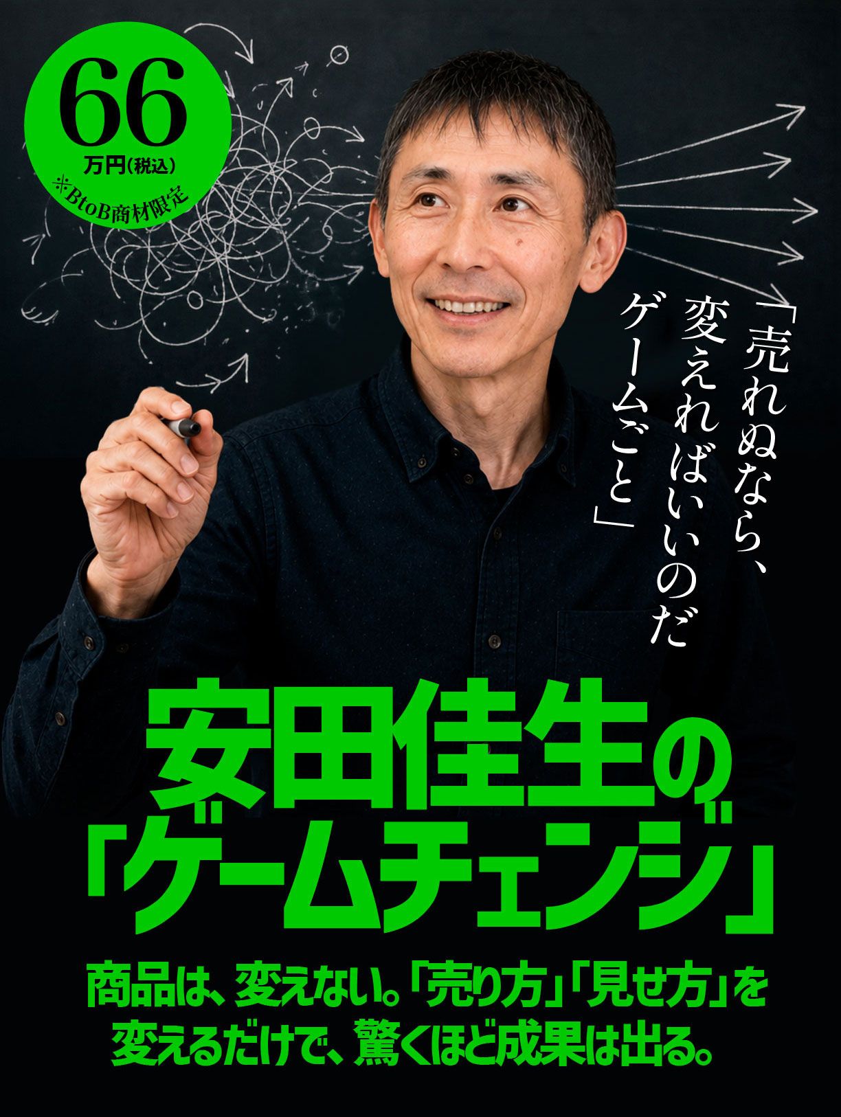 商品は、変えない。“売り方”を変えるだけで、成果は変わる。安田佳生の「ゲームチェンジ」