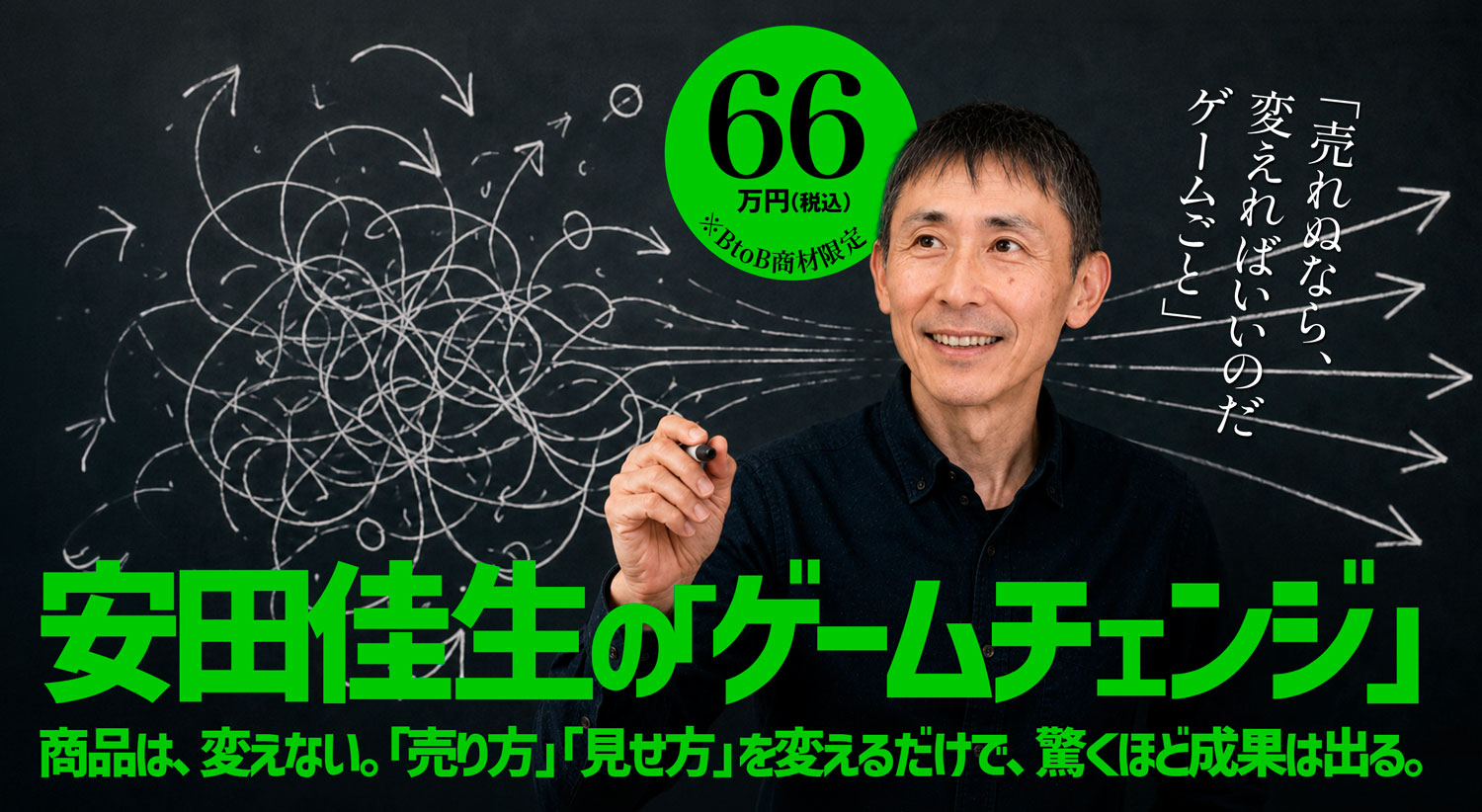 商品は、変えない。“売り方”を変えるだけで、成果は変わる。安田佳生の「ゲームチェンジ」